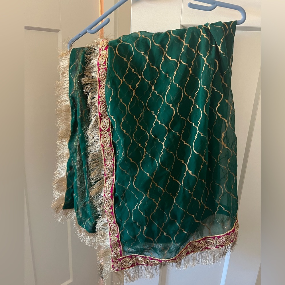 Emerald Green Pakistani Kiran Dupatta
